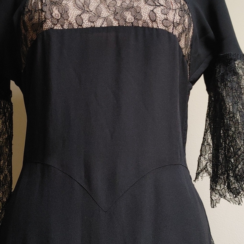 Addys' California Very Vintage Black Gown Size M - Picture 4 of 16